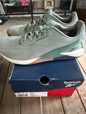 Reebok women’s CrossFit nano X1 Grit Sage Green Knit Training Sneakers